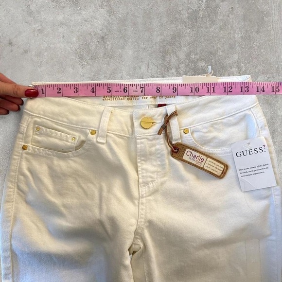 Vintage white mid-rise ultra flare guess dead stock jeans - Picture 7 of 8